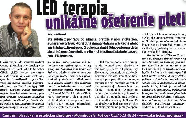 LED terapia - unikátne ošetrenie pleti